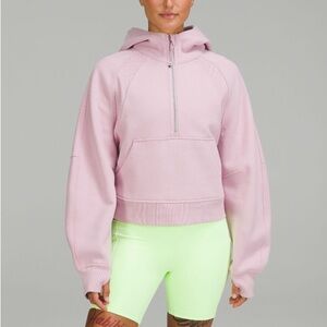 Lululemon Scuba Oversized Half Zip Hoodie Pink Peony